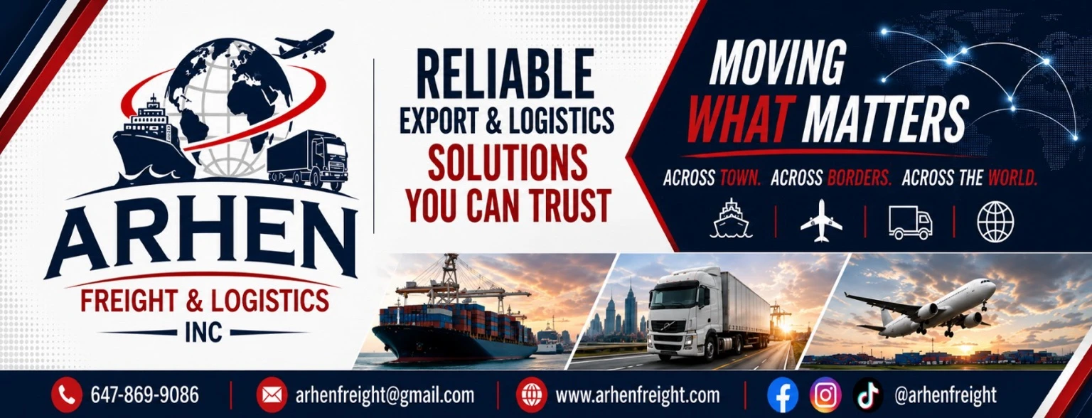 Arhen Freight & Logistics banner design