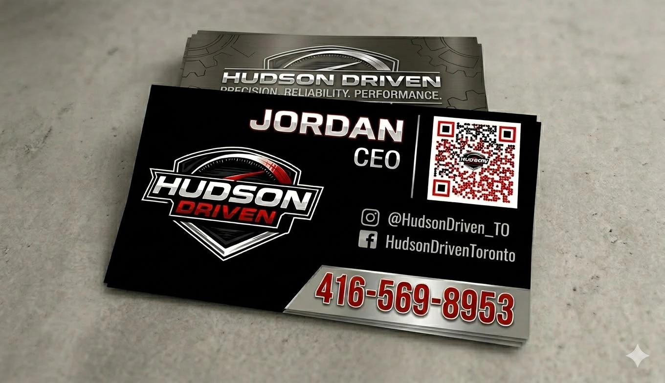 Hudson Driven business card design