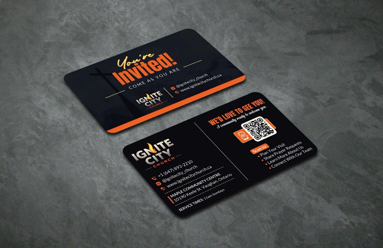 Ignite City Church — Invitations & signage